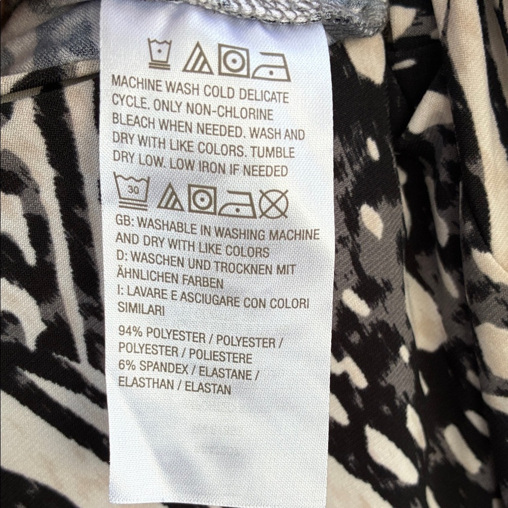 Attitudes by Renee Black and Cream Patterned Wide Leg Sleeveless Jumper 3XP - Picture 4 of 15